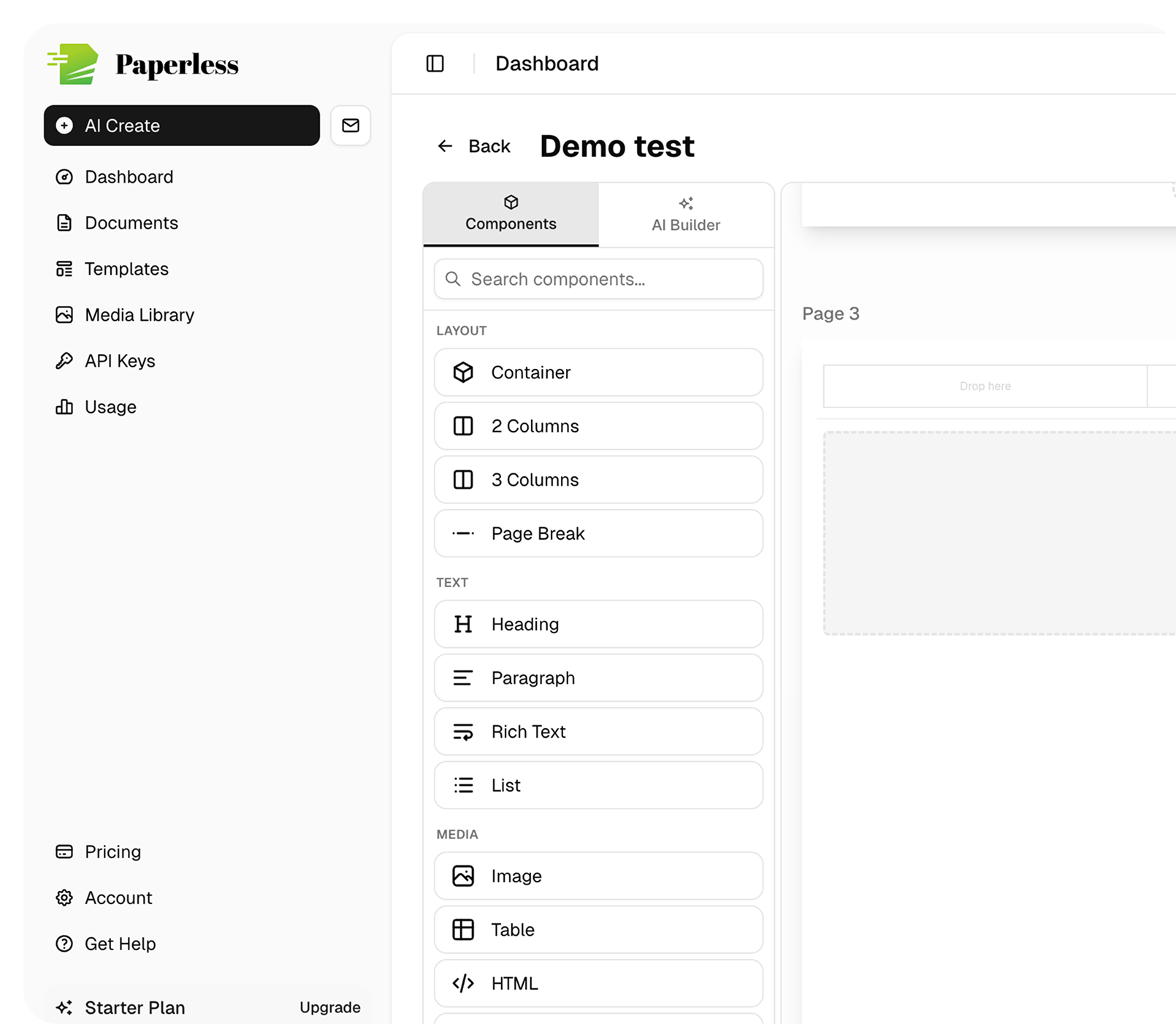 Paperless Template Editor